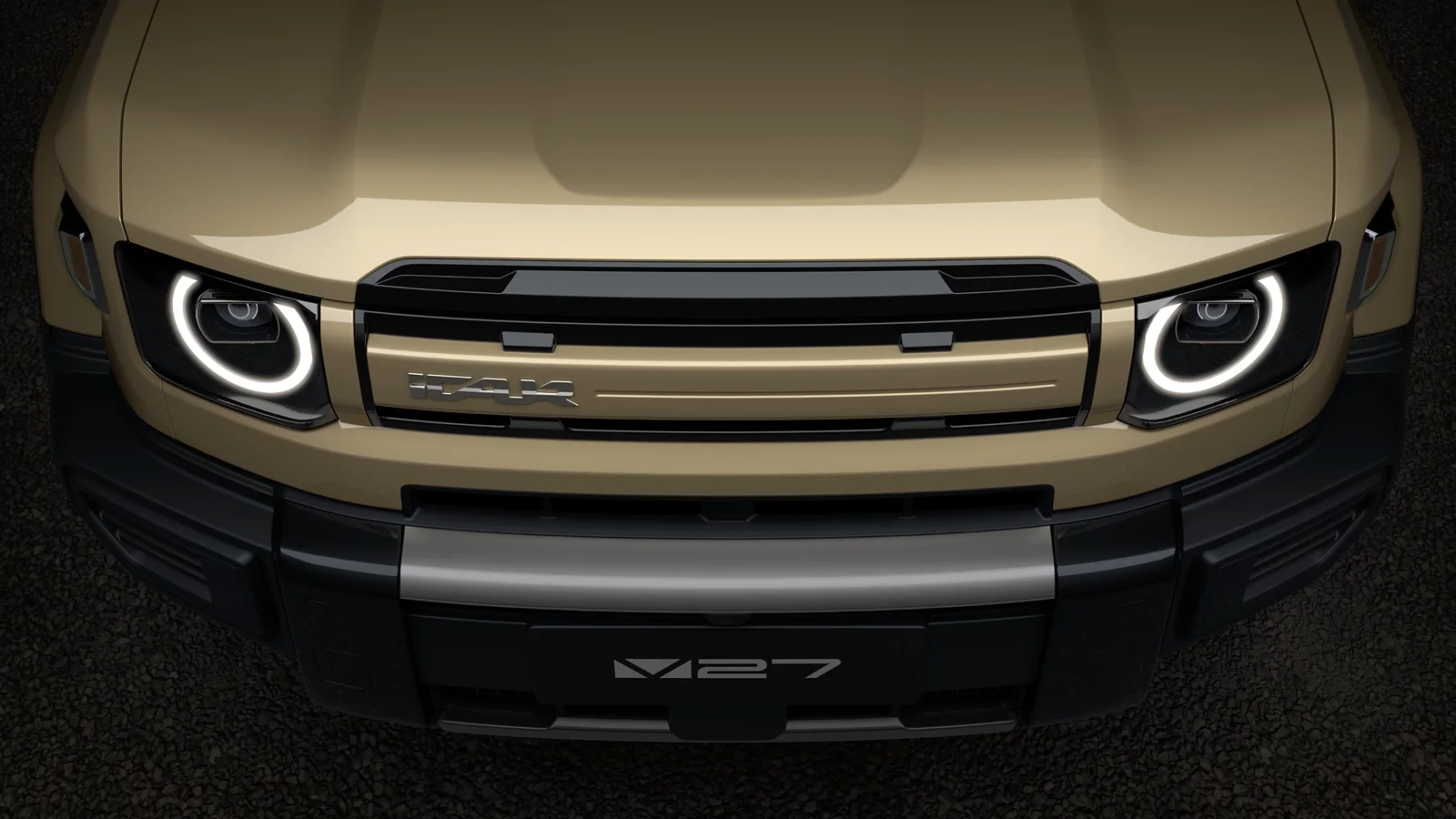 Cận cảnh đầu xe iCAUR V27 với cụm đèn Star Ring